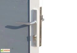 Abri De Jardin En Bois De Sapin Traité Skur 2 – 3,17 M² -Solid || Mikado || Hevea Soldes Boutique details porte abri jardin bois skur gris