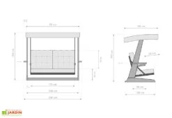Balancelle De Jardin 3 Personnes - Bois Exotique – Sia 2400 9 Balancelle De Jardin 3 Personnes - Bois Exotique – Sia 2400 -Solid || Mikado || Hevea Soldes Boutique dimensions balancelle jardin bois westmann as1500a
