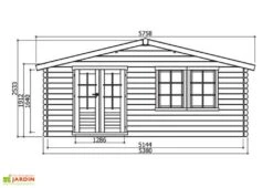 Solid Abri De Jardin Bois Vernier 28mm (538x538cm) Traité En Option -Solid || Mikado || Hevea Soldes Boutique dimensions chalet s8345 6