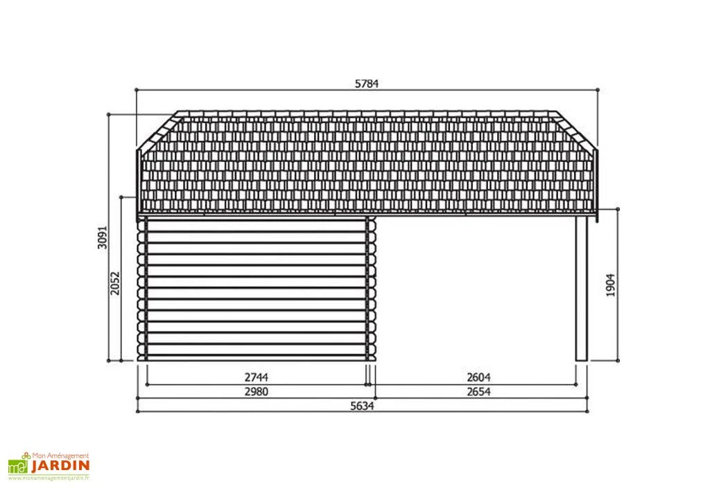 Solid Abri De Jardin Bois Cork 28mm (298x298cm) 3 Solid Abri De Jardin Bois Cork 28mm (298x298cm) – Image 3