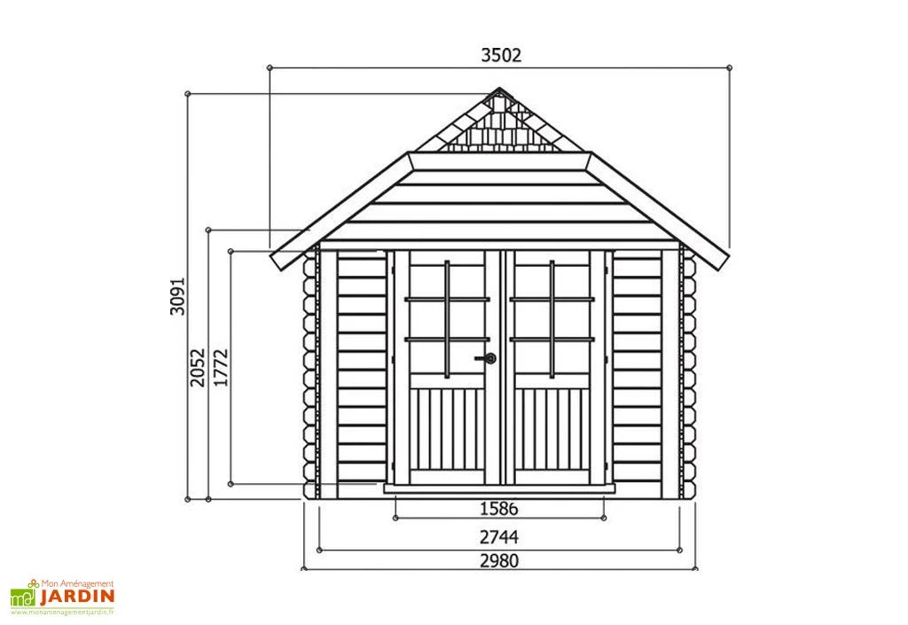 Solid Abri De Jardin Bois Cork 28mm (298x298cm) 2 Solid Abri De Jardin Bois Cork 28mm (298x298cm) – Image 2