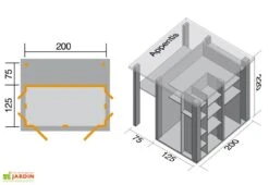 Abri De Jardin Bois Garten Q (200x200cm) -Solid || Mikado || Hevea Soldes Boutique dimensions gartenq