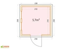 Abri De Jardin En Acier Galvanisé Porte Unique Luminato - 5,6 M² -Solid || Mikado || Hevea Soldes Boutique dimensions luminato 2424