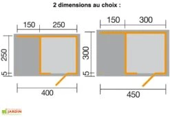 Bungalow Design Avellino (400x250cm) 45 Mm 5 Bungalow Design Avellino (400x250cm) 45 Mm -Solid || Mikado || Hevea Soldes Boutique dimensions quadro1 1