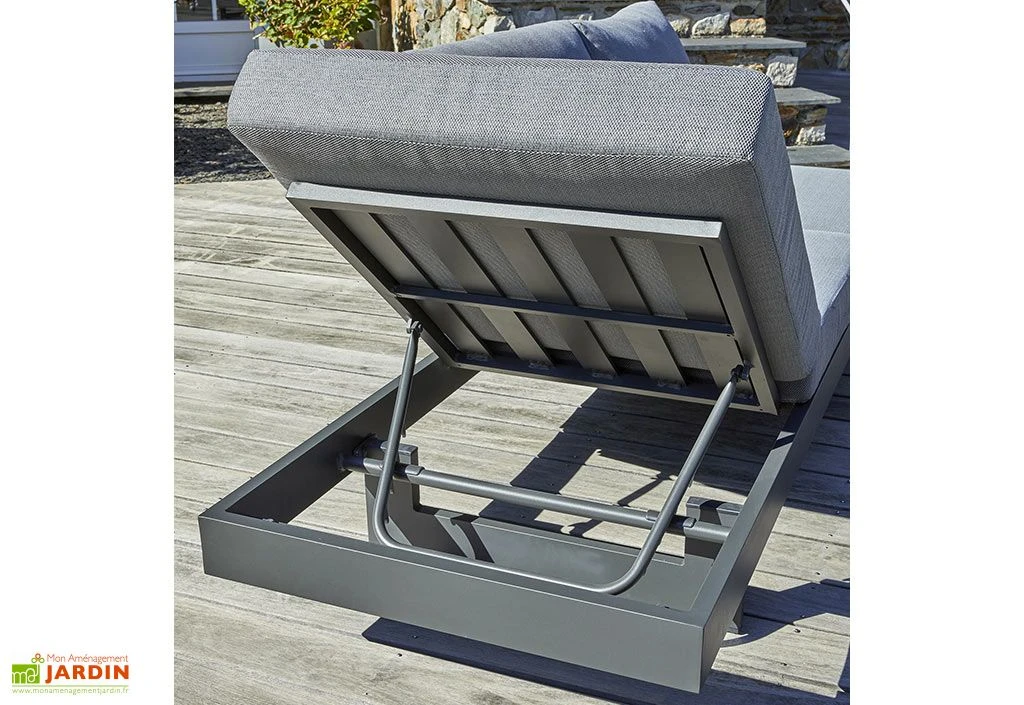 Salon De Jardin 6 Places En Aluminium Et Acacia - Vanuatu 5 Salon De Jardin 6 Places En Aluminium Et Acacia - Vanuatu – Image 5