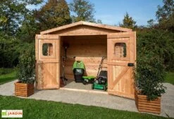 Abri De Jardin En Bois Douglas 28 Mm – 6,33 M² : 2,19 X 2,89 M -Solid || Mikado || Hevea Soldes Boutique double porte cabane jardin bois douglas 28mm 5m2 dommar habrita