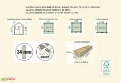 Abri De Jardin En Bois De Sapin Brut Pommier 10 - 34 Mm -Solid || Mikado || Hevea Soldes Boutique elements techniques pommier10