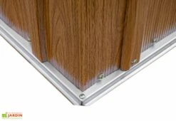 Abri De Jardin En Acier Galvanisé Imitation Bois 4 M² -Solid || Mikado || Hevea Soldes Boutique embase abri jardin acier galvanise imitation bois 4m