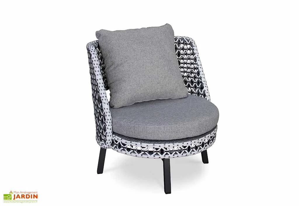 Salon De Jardin 4 Places En Aluminium Et Résine Tressée Agadir 4 Salon De Jardin 4 Places En Aluminium Et Résine Tressée Agadir – Image 4