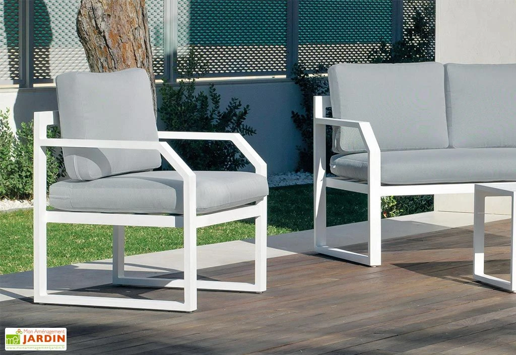 Hevea Salon De Jardin En Aluminium Blanc Genova – 4 Places 3 Hevea Salon De Jardin En Aluminium Blanc Genova – 4 Places – Image 3