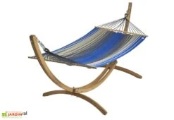 Ensemble Hamac En Tissu Et Support En Bois – Set EsKapade 8 Ensemble Hamac En Tissu Et Support En Bois – Set EsKapade -Solid || Mikado || Hevea Soldes Boutique hamac set eskapade lit jardin bleu royal 1