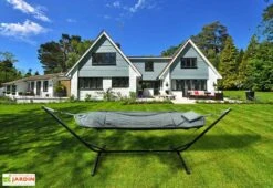 Hamac Sur Pieds En Acier Gris Anthracite -Solid || Mikado || Hevea Soldes Boutique hamac sur pieds jardin gris