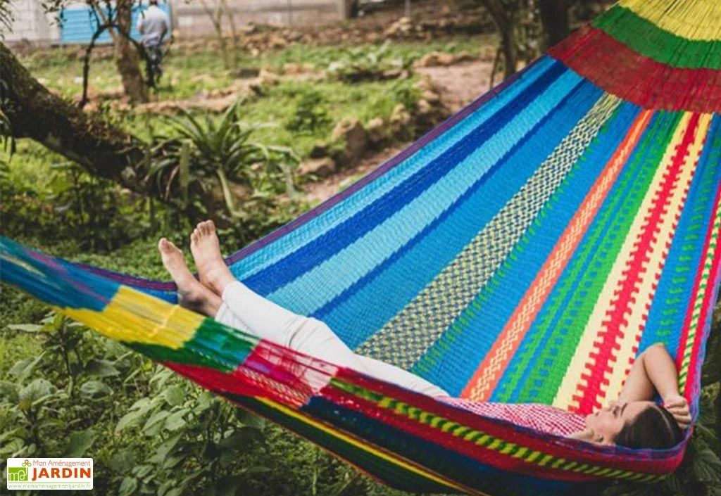 Hamac Double En Nylon Fait Main 2,20 X 2,30 M – Queen Maya XXL 2 Hamac Double En Nylon Fait Main 2,20 X 2,30 M – Queen Maya XXL – Image 2