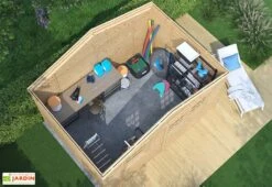 Abri De Jardin En Bois D’Épicéa Brut Shelty+ 11 M² -Solid || Mikado || Hevea Soldes Boutique interieur abri jardin bois chalet