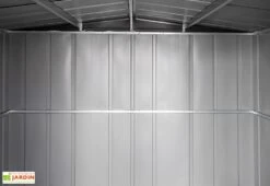 Abri De Jardin En Acier Galvanisé Imitation Bois Woodlake - 2,93 M² -Solid || Mikado || Hevea Soldes Boutique interieur abri jardin metal woodlake