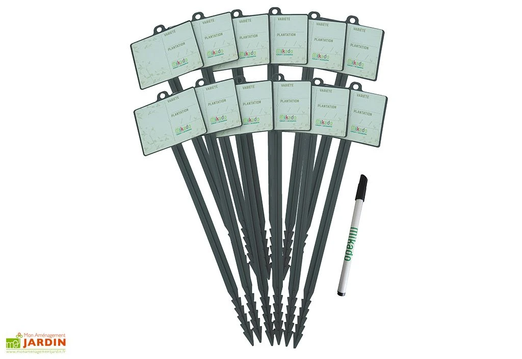 Mikado Jalons Pour Semis Vierges Avec étiquettes Et Feutre Effaçable – 45 Cm 1 Mikado Jalons Pour Semis Vierges Avec étiquettes Et Feutre Effaçable – 45 Cm