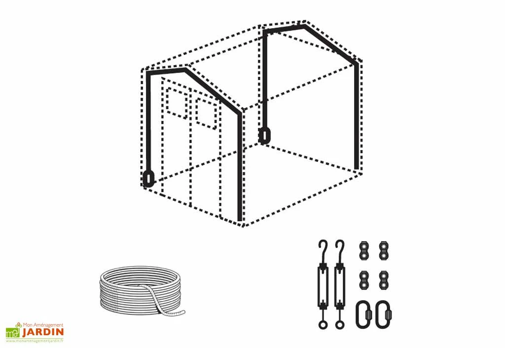 Kit D'Ancrage Pour Abri PVC Grosfillex 2 Kit D'Ancrage Pour Abri PVC Grosfillex – Image 2