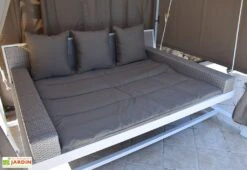 Lit Balancelle De Jardin En Acier Et Rotin Synthétique Deep 8 Lit Balancelle De Jardin En Acier Et Rotin Synthétique Deep -Solid || Mikado || Hevea Soldes Boutique lit balancelle jardin acier rotin synthetique deep 1
