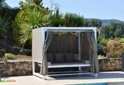 Lit Balancelle De Jardin En Acier Et Rotin Synthétique Deep 7 Lit Balancelle De Jardin En Acier Et Rotin Synthétique Deep -Solid || Mikado || Hevea Soldes Boutique lit balancelle jardin acier rotin synthetique deep