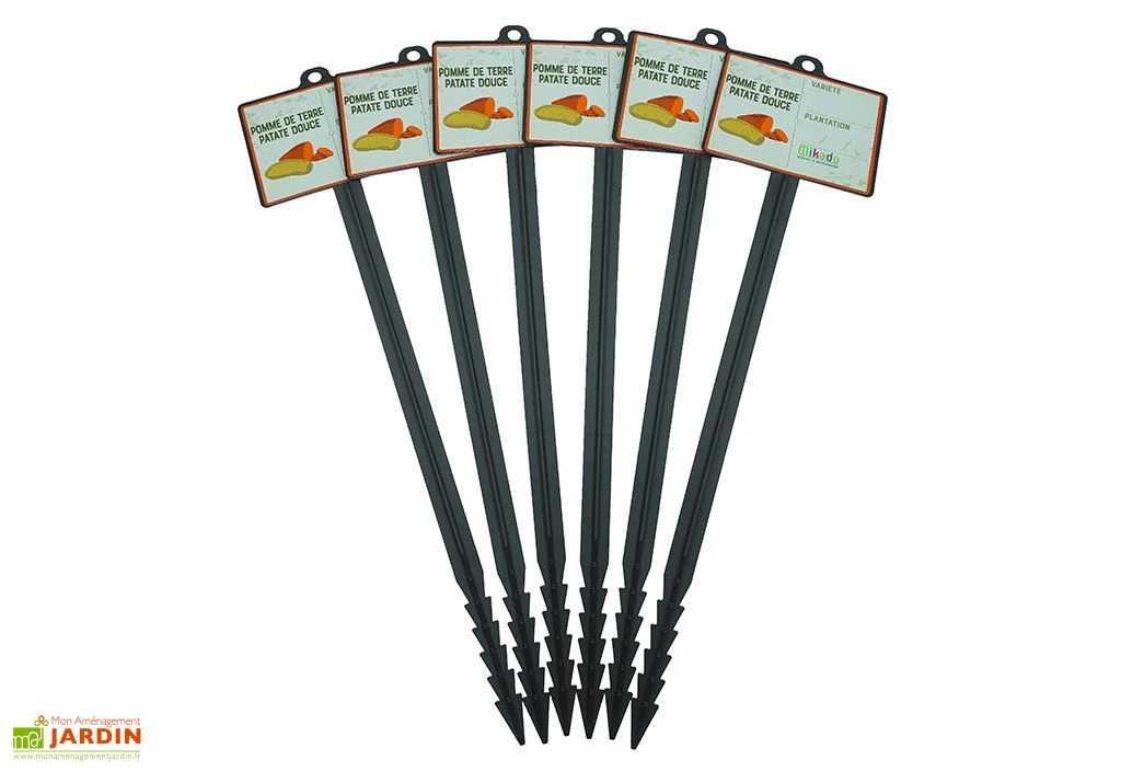 Mikado Lot De 6 Jalons Pour Semis Pommes De Terre Avec étiquettes – 45 Cm 1 Mikado Lot De 6 Jalons Pour Semis Pommes De Terre Avec étiquettes – 45 Cm