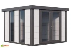 Abri De Jardin En Acier Galvanisé Double Porte Luminato - 8,8 M² -Solid || Mikado || Hevea Soldes Boutique luminato 3030 blanc