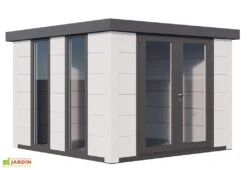 Abri De Jardin En Acier Galvanisé Double Porte Luminato - 8,8 M² -Solid || Mikado || Hevea Soldes Boutique luminato 3030 blanc blanc
