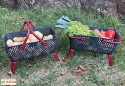 Paniers De Récolte Kajo 15L - 48 X 29 X 20 Cm (lot De 2) -Solid || Mikado || Hevea Soldes Boutique panier recolte kajo 15 cerise