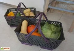 Paniers De Récolte Kajo 15L - 48 X 29 X 20 Cm (lot De 2) -Solid || Mikado || Hevea Soldes Boutique panier recolte kajo 15 prune