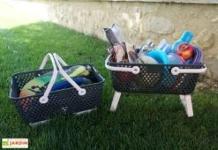 Paniers De Récolte Kajo 15L - 48 X 29 X 20 Cm (lot De 2) -Solid || Mikado || Hevea Soldes Boutique panier recolte kajo 15 rose pastel