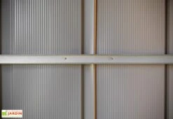 Abri De Jardin En Acier Galvanisé Imitation Bois Woodlake – 1,84 M² -Solid || Mikado || Hevea Soldes Boutique paroi abri jardin spacemaker metal imitation bois