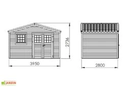 Abri De Jardin En Bois D’Épicéa Brut Shelty+ 11 M² -Solid || Mikado || Hevea Soldes Boutique plan dimensions abri jardin