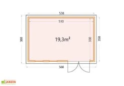 Abri De Jardin En Métal Avec Parois Vitrées Eleganto Plus – 19,3 M² -Solid || Mikado || Hevea Soldes Boutique plan dimensions abri jardin eleganto plus