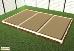 Plancher En Bois Brut Pour Studio De Jardin Como 17 M² 10 Plancher En Bois Brut Pour Studio De Jardin Como 17 M² -Solid || Mikado || Hevea Soldes Boutique plancher chalet jardin etape 3 2