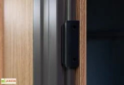 Abri De Jardin En Acier Galvanisé Imitation Bois Woodlake – 1,84 M² -Solid || Mikado || Hevea Soldes Boutique poignee abri jardin spacemaker metal imitation bois