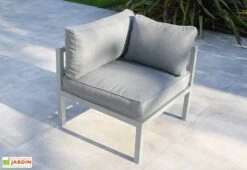 Salon De Jardin 6 Places En Aluminium - Beaubourg 8 Salon De Jardin 6 Places En Aluminium - Beaubourg -Solid || Mikado || Hevea Soldes Boutique salon angle terrasse beaubourg blanc