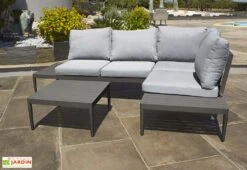 Salon De Jardin 4 Places En Aluminium Ankara Anthracite -Solid || Mikado || Hevea Soldes Boutique salon de jardin 4 places aluminium ankara 1