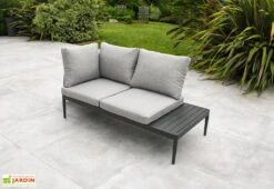 Salon De Jardin 4 Places En Aluminium Ankara Anthracite -Solid || Mikado || Hevea Soldes Boutique salon de jardin 4 places aluminium ankara 3