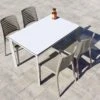 Salon De Jardin : 1 Table Aluminium 120 X 80 Cm + 4 Chaises – Park
