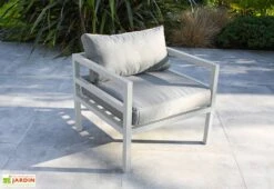 Salon De Jardin 6 Places En Aluminium - Beaubourg 10 Salon De Jardin 6 Places En Aluminium - Beaubourg -Solid || Mikado || Hevea Soldes Boutique salon fauteuil terrasse beaubourg blanc