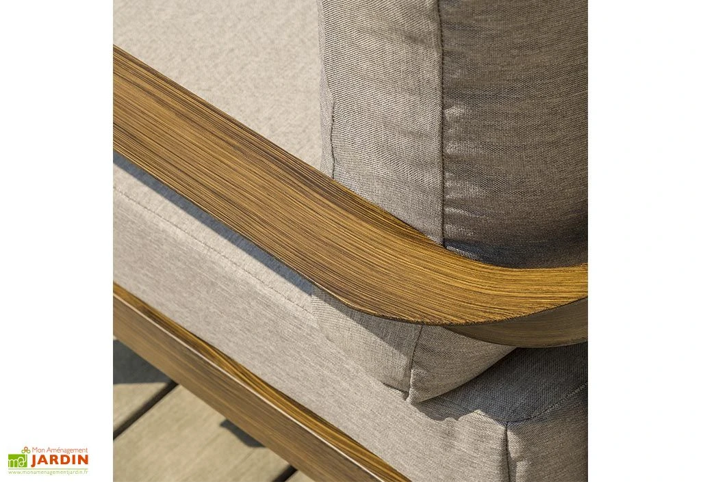 Salon De Jardin 4 Places Aluminium Effet Bois Portofino 4 Salon De Jardin 4 Places Aluminium Effet Bois Portofino – Image 4