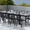 Salon De Jardin HPL Star : Table Extensible Alu + 12 Fauteuils