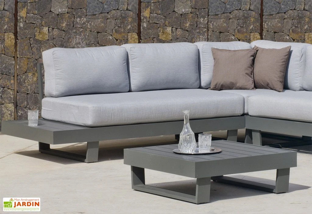 Hevea Salon De Jardin En Aluminium Anastacia Blanc + Coussins Gris Marinland 4 Hevea Salon De Jardin En Aluminium Anastacia Blanc + Coussins Gris Marinland – Image 4