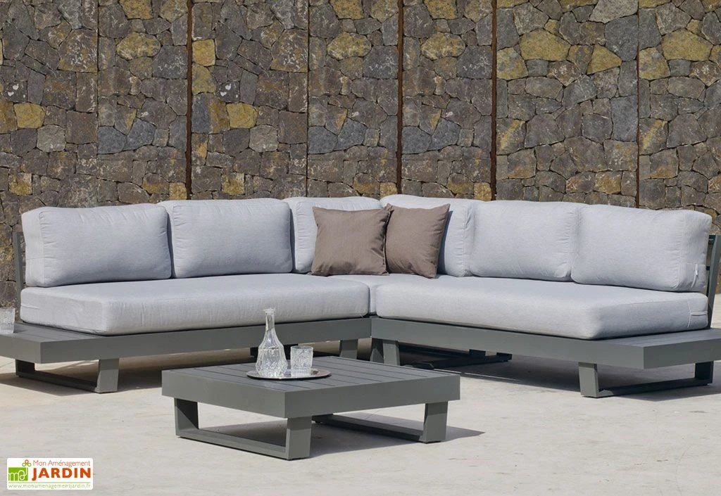 Hevea Salon De Jardin En Aluminium Anastacia Blanc + Coussins Gris Marinland 3 Hevea Salon De Jardin En Aluminium Anastacia Blanc + Coussins Gris Marinland – Image 3