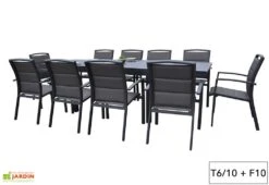 Salon De Jardin Aluminium Modulo Gris Anthracite (TB + FT) -Solid || Mikado || Hevea Soldes Boutique salon jardin aluminium gris anthracite modulo 4 12 personnes 3