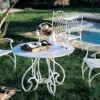 Salon De Jardin En Aluminium Puerto : 1 Table + 4 Fauteuils