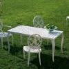 Salon De Jardin En Aluminium Versailles : 1 Table + 4 Chaises