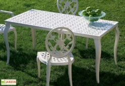 Salon De Jardin En Aluminium Versailles : 1 Table + 4 Chaises 6 Salon De Jardin En Aluminium Versailles : 1 Table + 4 Chaises -Solid || Mikado || Hevea Soldes Boutique salon jardin aluminium versailles 3