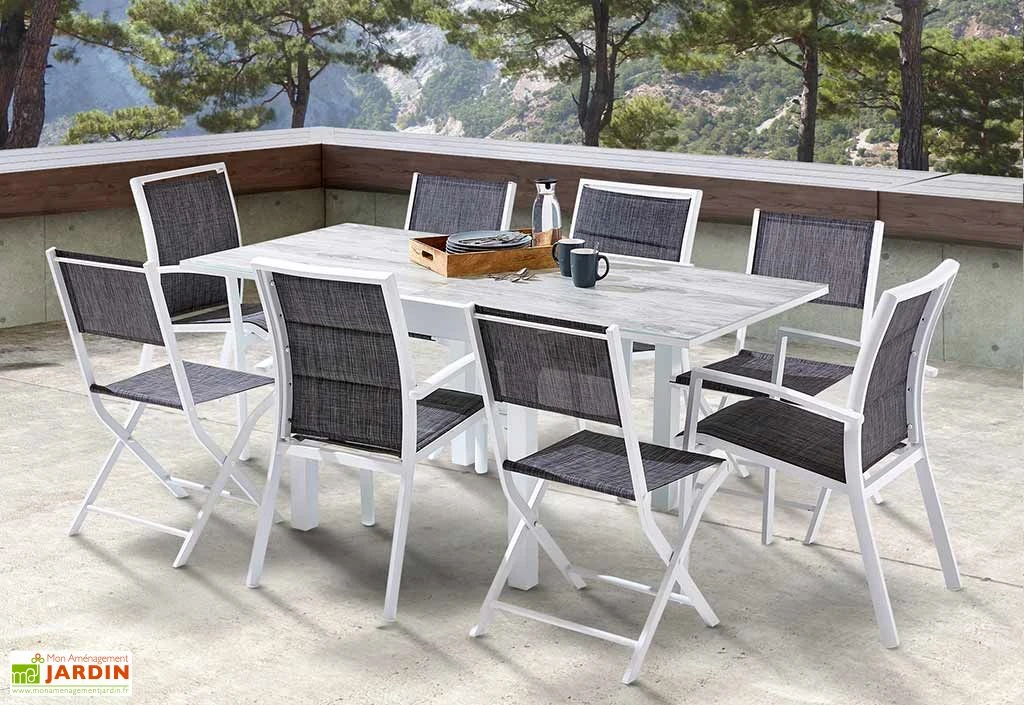 Salon De Jardin Aluminium : Table Extensible 90/180 Cm + 4 Fauteuils 6 Salon De Jardin Aluminium : Table Extensible 90/180 Cm + 4 Fauteuils – Image 6