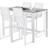 Salon De Jardin En Aluminium Star : Bar + 4 Fauteuils