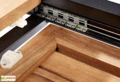 Salon De Jardin Bali Aluminium Et Teck : Table Extensible + 8 Fauteuils -Solid || Mikado || Hevea Soldes Boutique salon jardin bali table extensible mecanisme 3